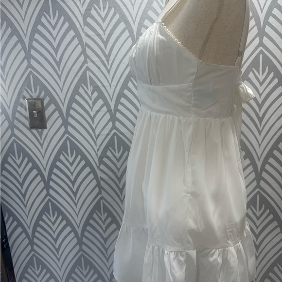 NWOT Princess Polly White Ruched Tiered Sundress - Picture 6 of 8